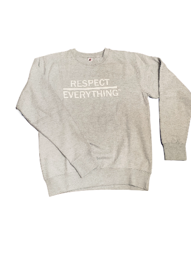 Crewneck Sweatshirt Gray x White