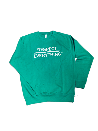 Crewneck Sweatshirt Green x White