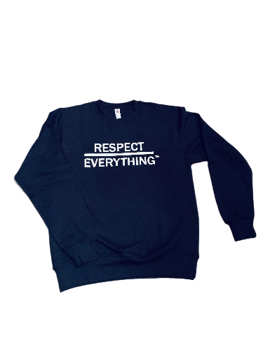 Crewneck Sweatshirt Navy x White