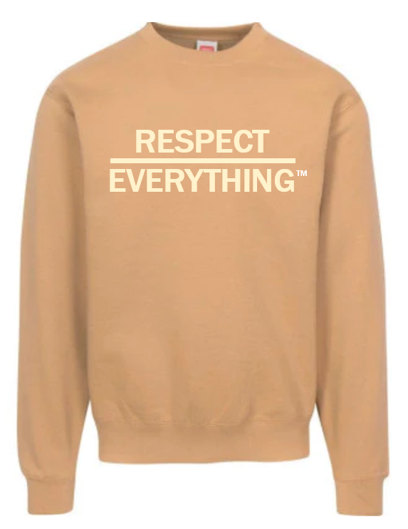 Crewneck Sweatshirt Khaki x Cream